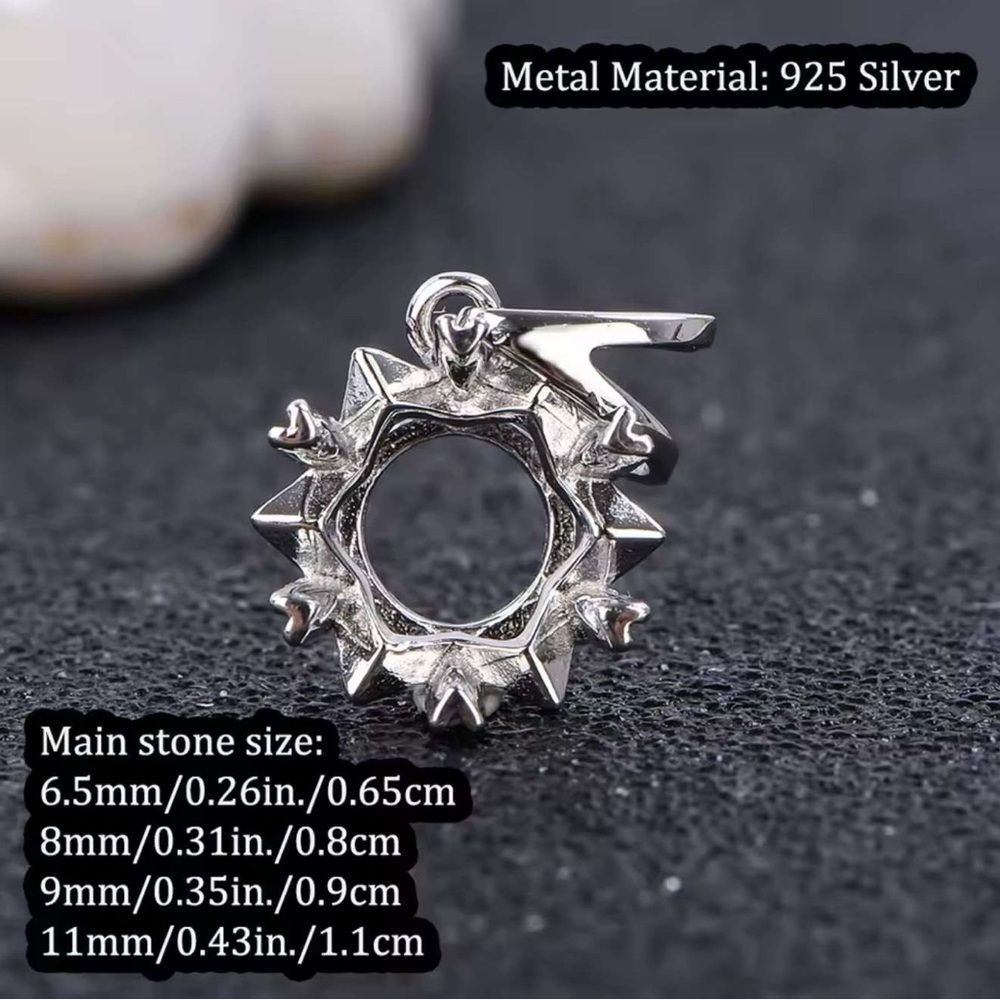 Moissanite Snowflake Design Pendant 1 Carat 925 - Picture 4 of 5